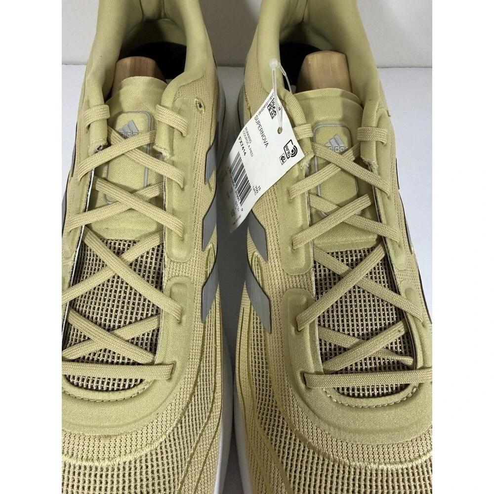 Size 16-Men’s adidas Supernova Running Shoes Gold White Running Shoes FX7414 NEW